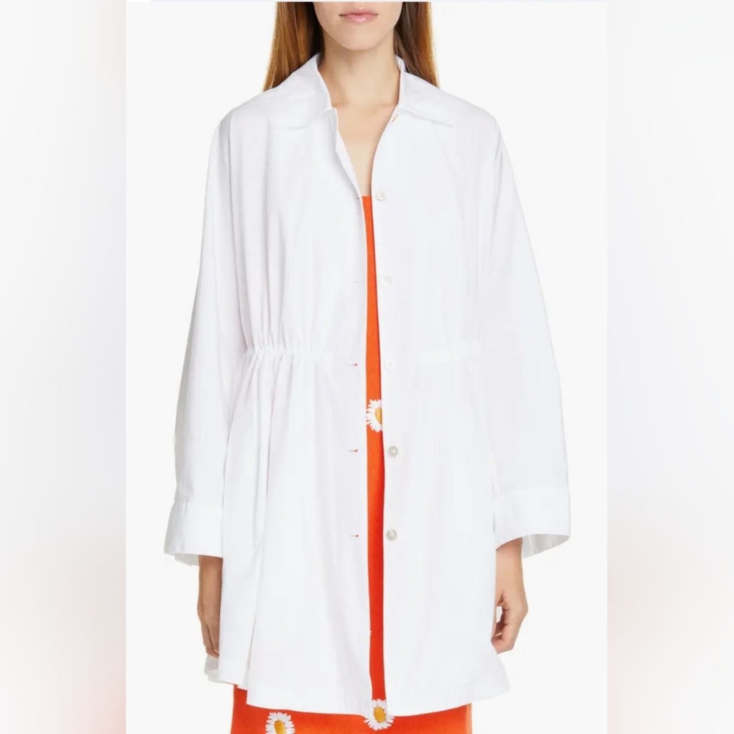 Mansur Gavriel Poplin Drawstring Coat Size It 40/Us 6